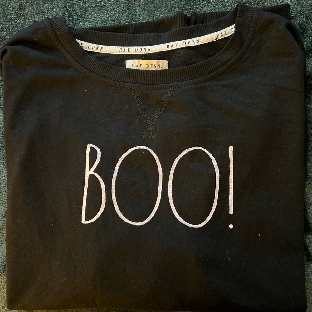 Rae Dunn Black BOO! Crewneck Sweatshirt